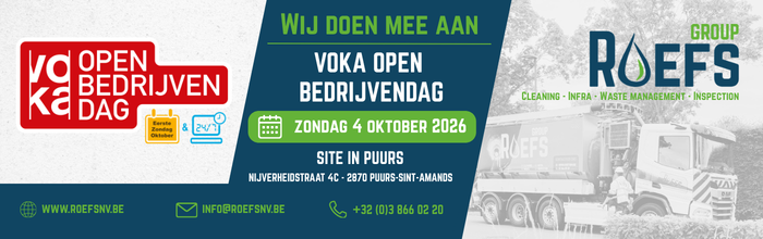 Wij doen mee aan Voka Open Bedrijvendag — zondag 4 oktober 2026, site in Puurs